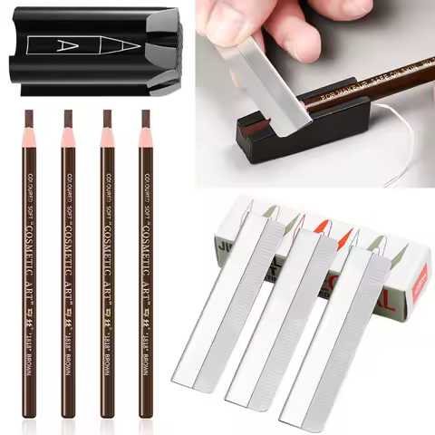 Eyebrow Pencil Microblading Supplies Set Waterproof Eyebrow Tattoo Tint Enhancers With Sharpener Bro