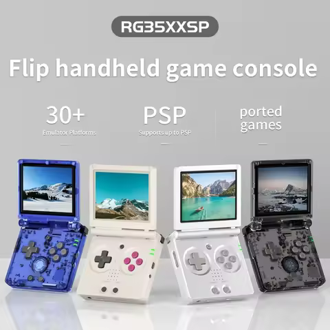 RG35XXSP RG35XX SP 3.5'' IPS Linux Fold Video Game Console 3300mAh Portable Handheld Game Players 50