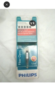 100% NEW AND REAL PHILIPS FIBER OPTIC AUDIO CABLE 1.5M 全新飛利浦光纖線1.5米長