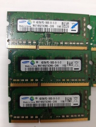 RAM โน๊ตบุ๊ค คละแบรนด์   8 ชิพ DDR3 4GB  PC3 10600S บัส 1333 MHz (มือสองสภาพดี ทดสอบBoot Windows ผ่านก่อนส่ง) ประกัน30วัน