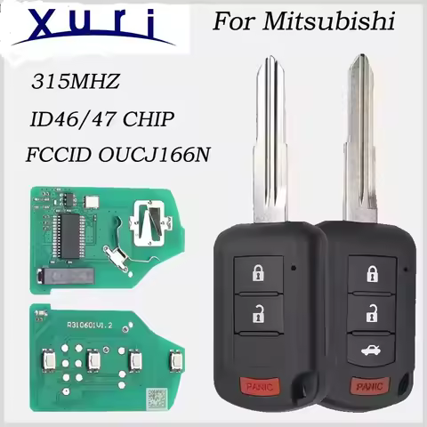 PN: 6370B945 llave de coche con cabezal remoto Chip ID46 de 315MHz para Mitsubishi Lancer 2016 -2017
