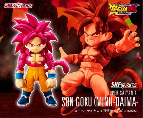 [IN STOCK] Original Bandai Sh Figuarts Shf Dragon Ball Daima SSJ4 Son Goku Action Figures Anime Mode