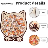 NONEDYODYE9I Stress Relief Jigsaw Puzzle, Cartoon Animal Dog Cat Bear Theme Wooden Puzzle Toy, Fun E