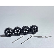 1:64 5 Spoke black with Jdm Axle