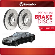 BREMBO Front Discs (2pcs) - Mercedes W211 AMG E55 Drilled Type