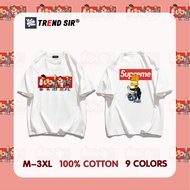 TrendSir  พร้อมส่งเสื้อโอเวอร์ไซส์ เสื้อยืดนิ่ม The Simpsons&Supreme ไม่ยับ ไม่ย้วย100% Cotton 9สี M