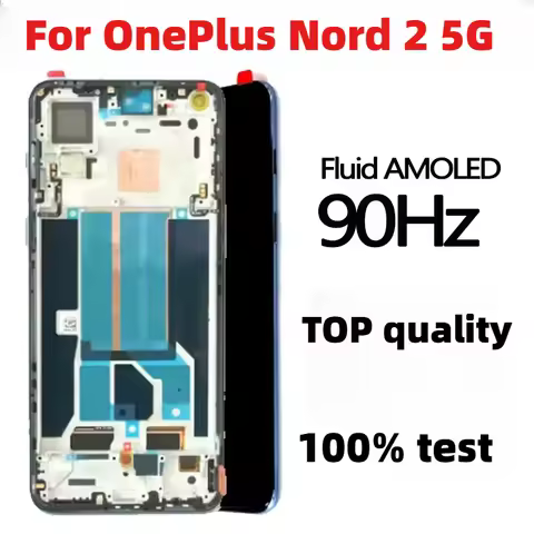 Original Fluid AMOLED, 90Hz 6.43'' Replacement for OnePlus Nord 2 5G LCD Display DN2101, DN2103 Touc