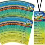100 Pcs Romans Road to Salvation Bookmarks 6 x 2 Inches Roman's Road Bookmarks Gospel Tracts with 10