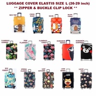 Elastic Luggage Cover/Luggage Cover Print Premium Size L 25-28 Inch