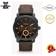 FOSSIL FS4656IE Machine Mid-Size Chronograph Brown Leather Men Watch [Official Warranty]
