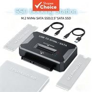 M2 NVME NGFF to USB 3.1 10Gbps Direct Plug 2.5-inch SATA HDD Adapter for 2230 2242 2280 22110 M.2 SS