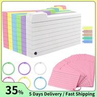 300 Pack Index Cards, 3inch X 5inch Ruled Index Cards with Ring, Colored Lined Flash Cards, Both Sid