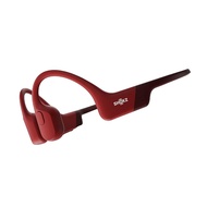 Rapid charging Shokz (formerly AfterShokz) OpenRun bone conduction headphones official store genuine products, amazing call quality, IP67 dust and water resistance, wireless bluetooth 5.1, 30-day free returns, Solar Red.