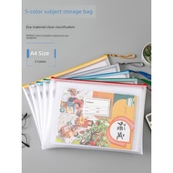 file document file zipper a4 Yuanhuang menebal beg dokumen lutsinar EVA grid ritsleting beg dokumen 