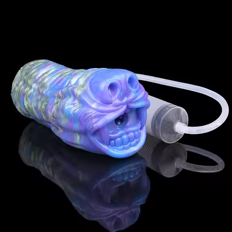 GEEBA Blue Purple Squirting Male Masturbator Realistic Ejaculation Pussy Single Channel Man's Onahol