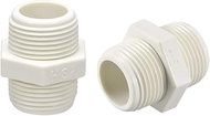 PVC Pipe Fitting Hex Nipple G1-1/4 X G1-1/4 Male Thread Adapter Connector 5pcs (Color : Yellow, Size