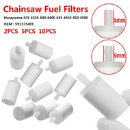5PCS Chainsaw Fuel Filters 5mm/6mm For Husqvarna 50 55 61 65 66 77 395 435 435E 440 444 450 450E 455