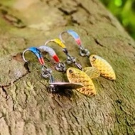 Ditch fishing artificial bait mini rotating spoon bait bug hook ditch fishing