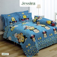 Jessica Cotton mix LD007 ชุดเครื่องนอน ผ้าปูที่นอน ผ้าห่มนวม เจสสิก้า พิมพ์ลาย การ์ตูนลิขสิทธิ์แท้ดีสนีย์ Tsum Tsum