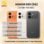 ( NEW ) HONOR 600 5G SMARTPHONE | (12GB RAM+512GB ROM) | 7000mAh Battery | 200MP Camera | ORIGINAL M