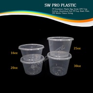 R16 R20 R25 R30 [10pcs] / Round Food Container With Lid / Round Plastic Container / Tupperware Bulat