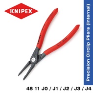 KNIPEX Precision Circlip Pliers For Internal Circlips in Bore Holes 48 11 J0 / 48 11J1 / 48 11J2 / 4