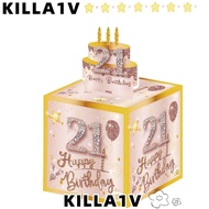 KILLA1V Money Roll Gift Box,  Party with Card Birthday Pull-Out Money Gift Box,  Interactive Design 