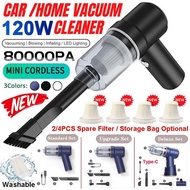 New Mini Cordless Car Vacuum Cleaner 80000PA 120W Blow Suction Multifunction Vacuuming/Blowing/Infla