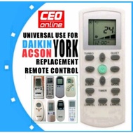 CEO 🇲🇾 For DAIKIN YORK ACSON AIR COND Use Air Cond Universal Remote Control Universal Air Conditioner Penyaman Udara