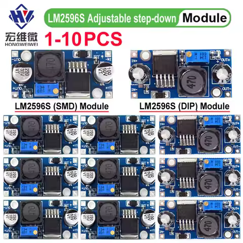 1-10PCS LM2596S DC-DC 3.2V-35V To 1.25V-30V Stepdown Power Supply Module 3A Adjustable Step-down mod