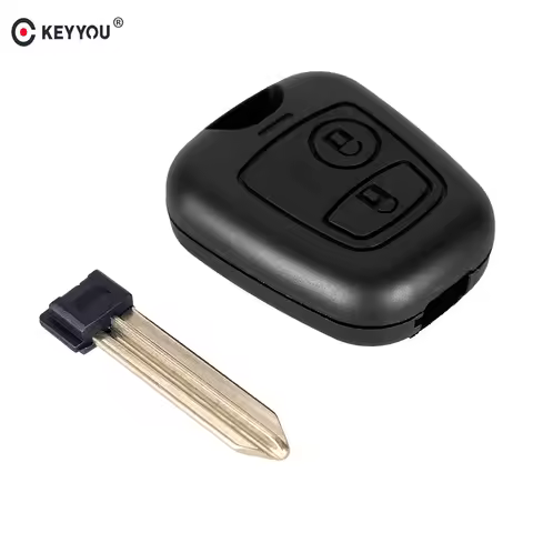 KEYYOU 2 Button Remote Key Flip Fob Car Key Case for Citroen C1 C2 C3 Saxo /Xsara /Picasso /Berlingo