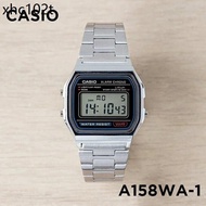 Casio CASIO A158WA-1 Retro Cube Seven-Year Power with Alarm Clock Stopwatch Waterproof Electronic Watch