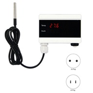 []-WiFi Temperature Sensor Tuya Thermometer Detector Digital Display Home Smart Life App Alert Freez