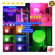 C123 ORIGINAL AUTOMATIC RAINBOW DISCO LED LIGHT FLASHING COLOR E27 7W BRIGHT DISK REMOTE REMOTE bulb