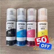 หมึกเติมแท้ EPSON เอปสัน 003 ใช้กับ 4 สี 4 ขวด ไม่มีกล่องL1110 L1210 L3100 L3101 L3106 L3110 L3150 L