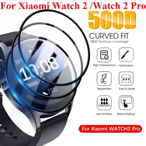 1-3PCS HD Clear Soft Screen Protector Pmma Film for Xiaomi Watch 2 Pro Cover 3D Full Coverage Protec