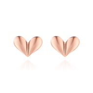 SK Jewellery 14K White Gold Full Heart Earrings