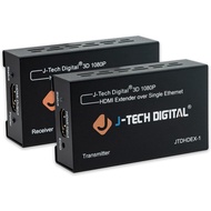 J-Tech Digital HDMI Extender over cat5e/6 1080P@200ft HDMI Balun Over Single Ethernet Supports EDID 