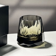 Vianasa Black Obsidian Whiskey Glass K9 Crystal Glass High-end Home Use Gift Box Set Single Piece No