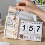 Kapibara Self-discipline Clock-in Countdown Calendar Student 365 Study Plan Desk Calendar Book Middl