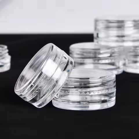 2g 3g 5g Empty Plastic Cosmetic Makeup Jar Pots Transparent Sample Bottles Eyeshadow Face Cream Lip 