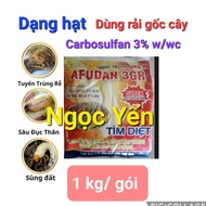 Rải gốc afudan 1kg : diệt trừ tuyến trùng gây bướu rễ rải gốc trừ sâu đục thân sùng đất mối mọt