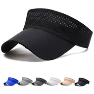 Women Men Wide Brim UV Protection Breathable Visor Sun Hat With Adjustable Strap Open-Top Peaked Fla
