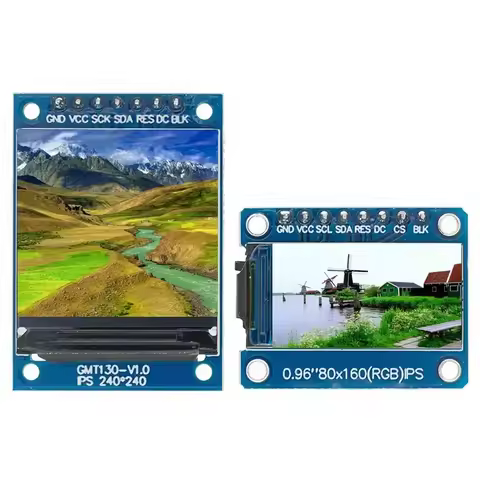 1-10pcs TFT Display 0.96 / 1.3 inch IPS 7P SPI HD 65K Full Color LCD Module ST7735 Drive IC 80*160 (