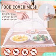 LGR 1pc White Mesh Food Cover Anti-Fly Vegetable Cover Foldable Mesh Screen