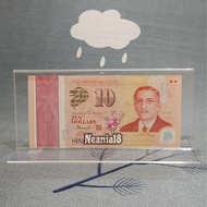 Akrilik Tempat Uang Pajangan Hiasan Singapura 10 Dolar Limited Edition