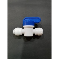 Ball Valve RO 1/4" Tube 田 1/4" Tube Connector Fitting RO