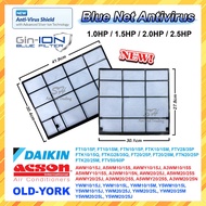 [1pcs] DAIKIN Aircond Filter Gin-ion Blue Filter 1.0HP 1.5HP 2.0HP 2.5HP FT/FTN/FTV10/15 YWM10/15J/L