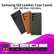 Casing Samsung Galaxy S23 S23+ S23 Ultra Leather Case Camel Original