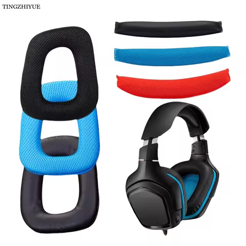 Ear Pads Replacement for Logitech G930 G430 G231 G431 Gaming Headset, Earplugs and Head beam for G93